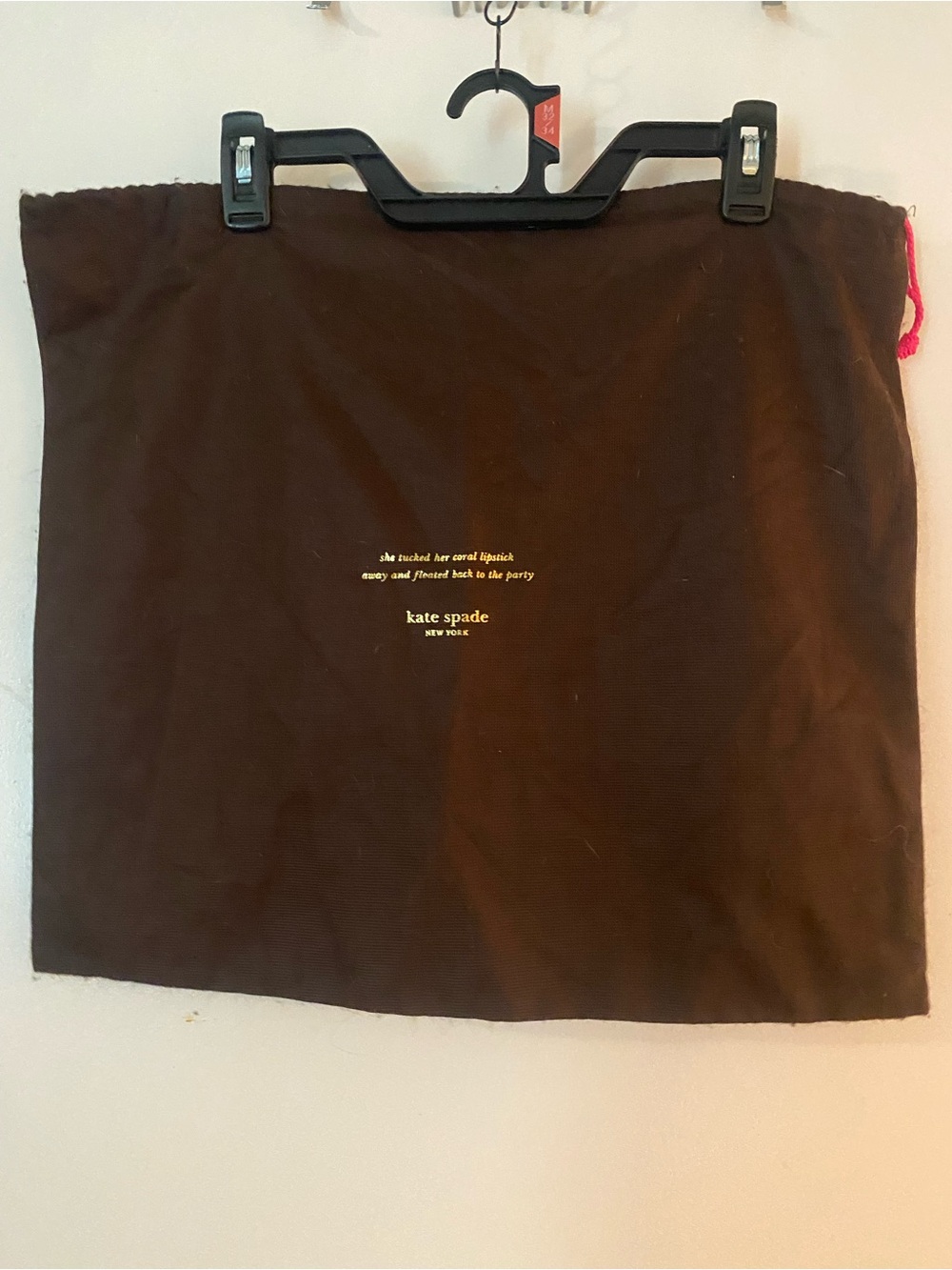 kate spade Brown Dust Bag with Gold Logo